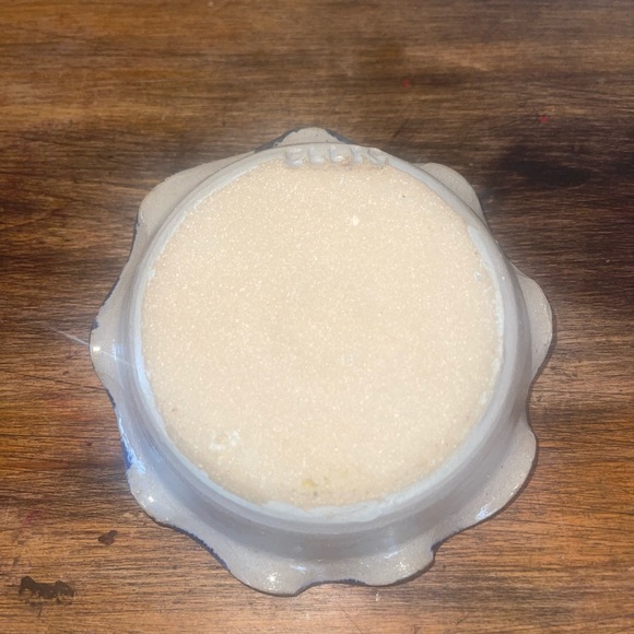 Ellis Pottery Pinehurst NC Salt Glazed Stoneware Candle Holder Finger Loop - Picture 3 of 5